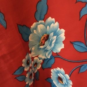 Two layered Wrap Silk Skirt Paisley/ Floral